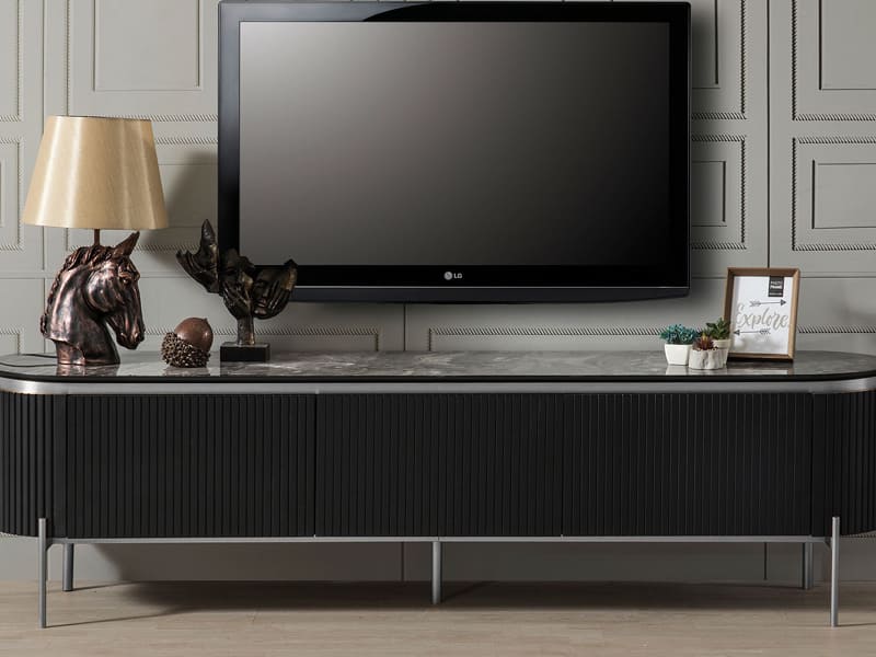 Tesla Black Silver Tv Ünitesi