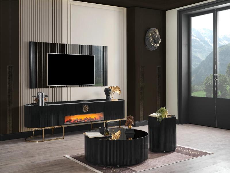 Gucci Siyah Gold Tv Ünitesi