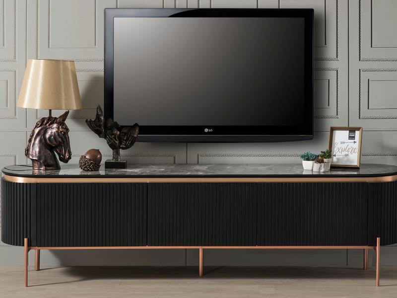 Tesla Black Bronze Tv Ünitesi
