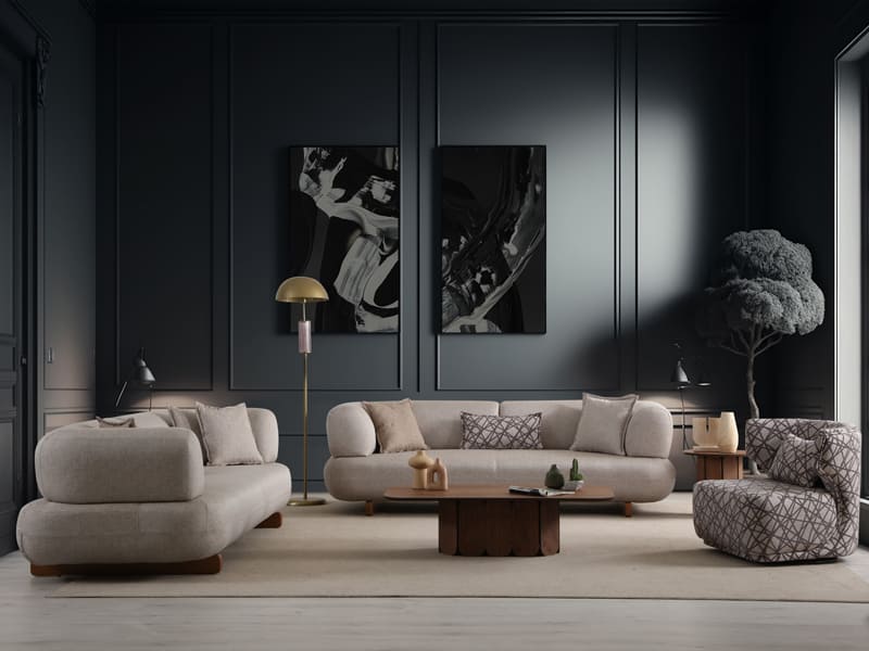 Manetti Premium Yataklı Koltuk Takımı (Keten)