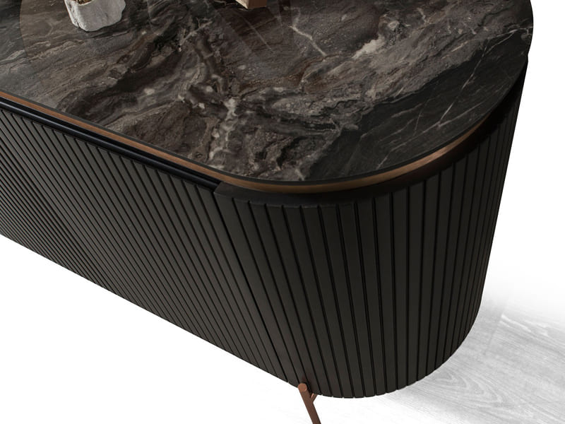 Tesla Black Bronze Yemek Odası