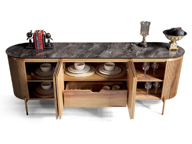 Tesla Walnut Bronze Yemek Odası