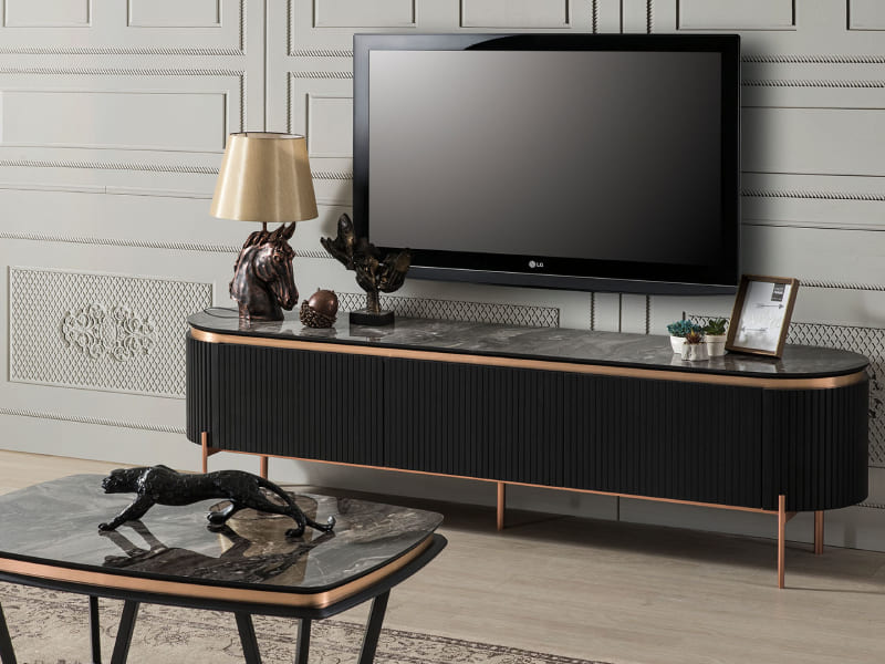 Tesla Black Bronze Tv Ünitesi