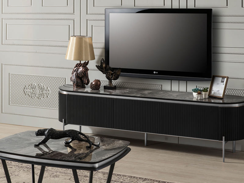 Tesla Black Silver Tv Ünitesi