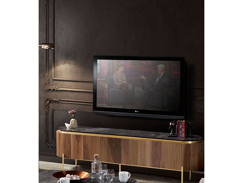 Tesla Walnut Gold Tv Ünitesi