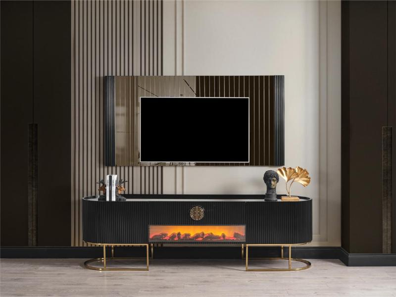 Gucci Siyah Gold Tv Ünitesi